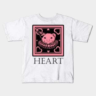 Love Ferret In Pink - Heart Quote - Black Outlined Version Kids T-Shirt